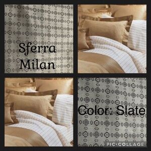 Sferra Milan King Sham Slate New
